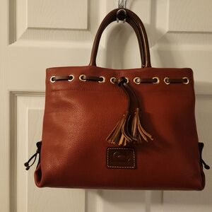Elegant Brown Leather Tote Bag